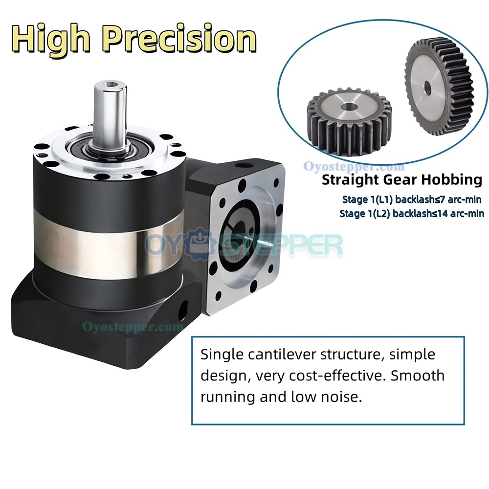 PLE080 Planetary Gearbox Speed Reducer for 80mm Servo Motor 7-12 Arcmin 19mm Input